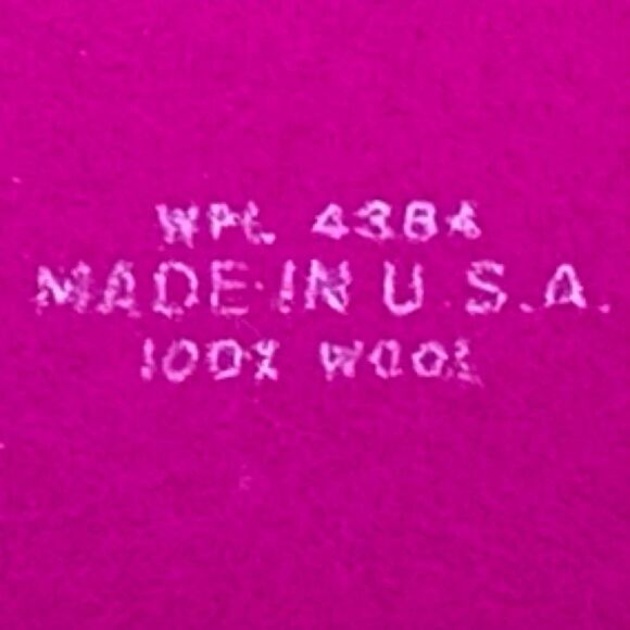 Vintage Fuchsia Pink Hat WPL 4384 100% Wool USA w/Black Bow Band Derby - Picture 6 of 6